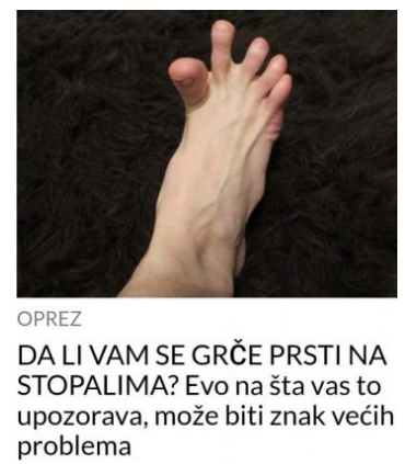 Da Li Vam Se Gr E Prsti Na Stopalima Evo Na Ta Vas To Upozorava Mo E