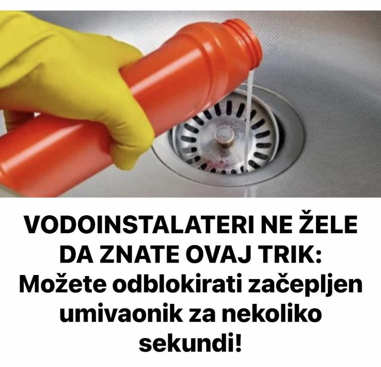VODOINSTALATERI NE ŽELE DA ZNATE OVAJ TRIK: Možete odblokirati začepljen umivaonik za nekoliko sekundi!