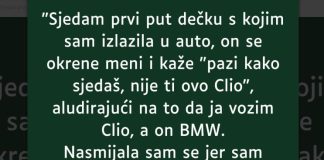 “Sjedam prvi put dečku s kojim sam izlazila u auto…”