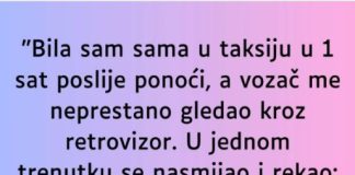 “Bila sam sama u taksiju…”
