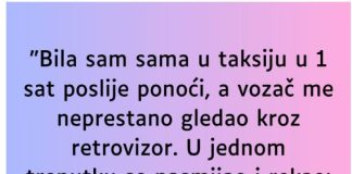 “Bila sam sama u taksiju u 1 sat poslije ponoći…”