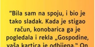 “Bila sam na spoju, i bio je tako sladak…”