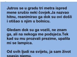 Spasio je Č0VEKA na ulici ali kada je SHVATI0 ko je 0N nije mogao da VERUJE da se ŽIVOT tako poigrao sa njim…
