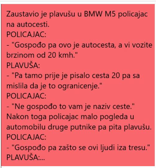 VIC DANA !!! PLAVUŠA NA AUTOCESTI