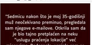 “Sedmicu nakon što je moj 35-godišnji muž neočekivano preminuo…”