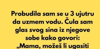 Probudila sam se u 3 ujutru da uzmem vodu…”