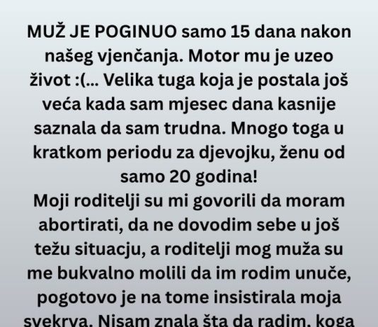 Saznala je da je trudna nakon pogibije muža a onda je odlučila ovo …