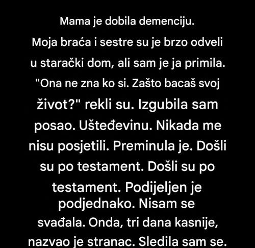 Rekli su da bacam život brinući o majci s demencijom …….