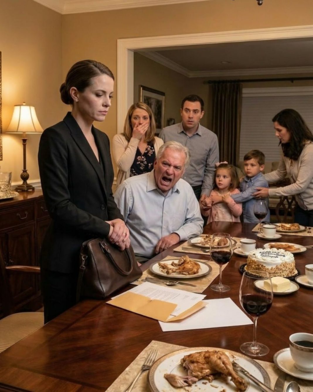 Na porodičnoj večeri, tata je rekao: „Ponosan sam na svu svoju decu… osim na gubitnika koji sedi za stolom.“ Svi su se nasmejali. Ustala sam, spustila kovertu na sto i rekla: „Za tebe, tata – srećan Dan očeva.“ Zatim sam izašla… On ju je otvorio… i narednih deset minuta nije prestajao da viče - featured image