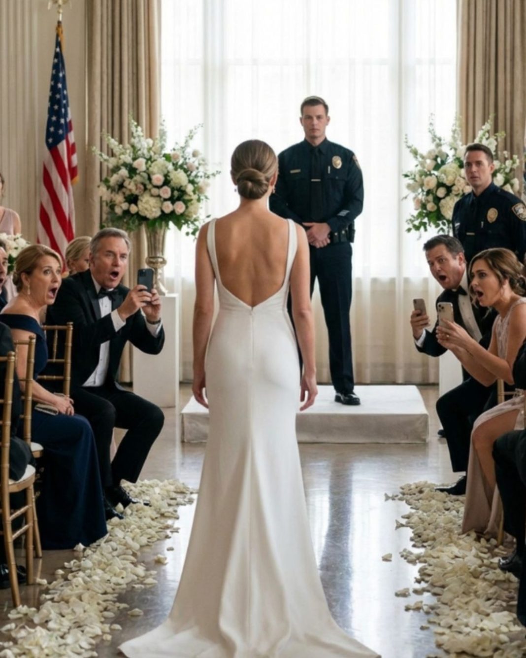 „Udaješ se za radnika obezbeđenja?“ podsmehnula se moja majka. Poslali smo šezdeset osam pozivnica. Nije stigao nijedan odgovor. Cela moja porodica bojkotovala je moje venčanje. Krenula sam niz oltar sama. A onda je moj telefon eksplodirao nakon što je neko objavio desetosekundni snimak sa opisom: „Njen mladoženja je…“ - featured image