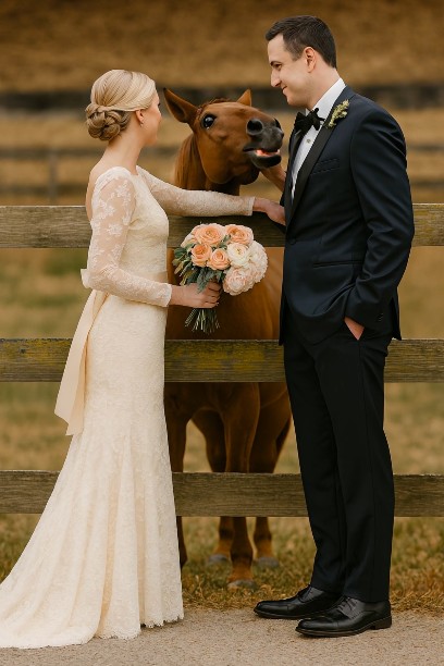 Tokom svadbenog fotografisanja, moj konj je iznenada počeo da rže kad je video mog verenika, a zatim ga je ugrizao — tek kasnije sam shvatila zašto… - featured image Tokom svadbenog fotografisanja, moj konj je iznenada počeo da rže kad je video mog verenika, a zatim ga je ugrizao — tek kasnije sam shvatila zašto… - featured image