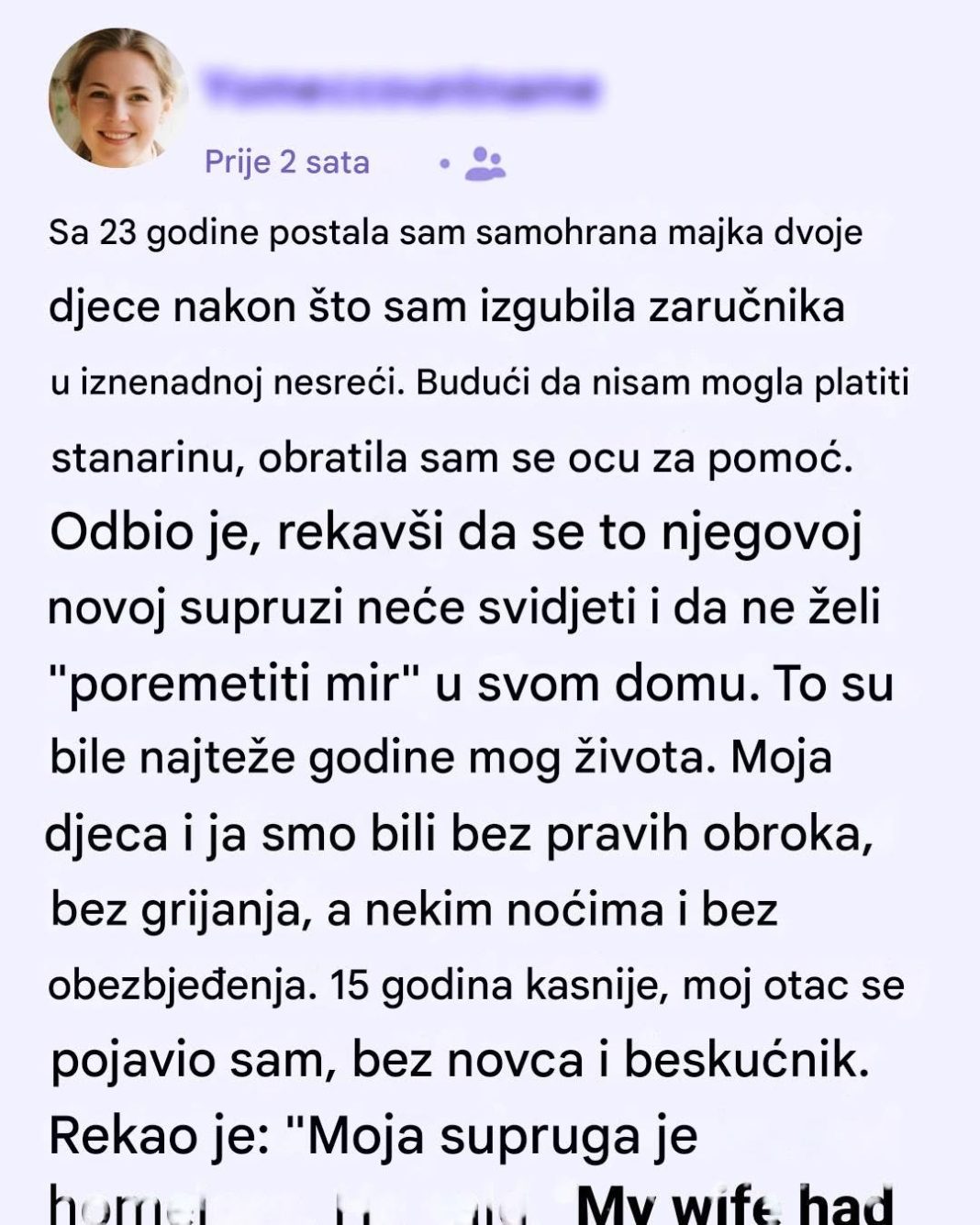 Otac mi je okrenuo leđa kada sam sa dve bebe ostala na ulici: Sada me moli za pomoć, a njegove reči su me potpuno slomile - featured image