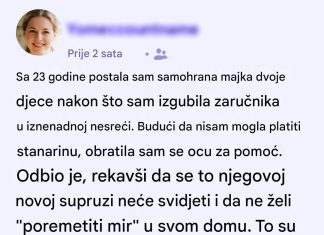 Otac mi je okrenuo leđa kada sam sa dve bebe ostala na ulici: Sada me moli za pomoć, a njegove reči su me potpuno slomile Otac mi je okrenuo leđa kada sam sa dve bebe ostala na ulici: Sada me moli za pomoć, a njegove reči su me potpuno slomile - featured image