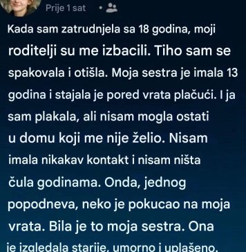 Pobegla sam trudna i da spasem svoje dete. Deset godina kasnije, moja sestra je konačno pronašla „novi život“ koji sam izgradila iz ničega Pobegla sam trudna i da spasem svoje dete. Deset godina kasnije, moja sestra je konačno pronašla „novi život“ koji sam izgradila iz ničega - featured image